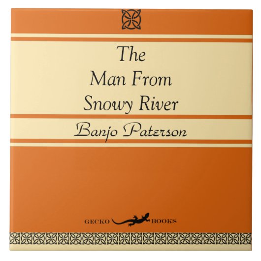 Banjo Paterson Retro Style Keramiken Fliese (Vorderseite)