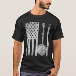 Banjo-patriotischer amerikanische T-Shirt