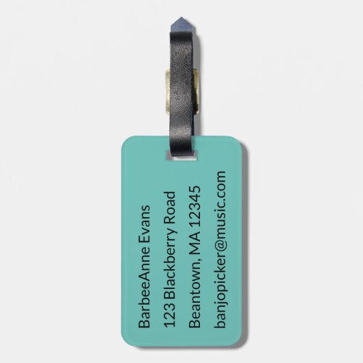 Banjo-Personal Gepäckanhänger (Rückseite vertikal)