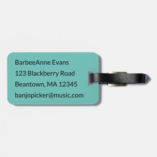 Banjo-Personal Gepäckanhänger (Rückseite horizontal)