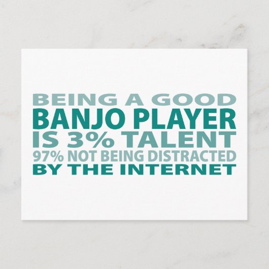 Banjo Player 3% Talent Postkarte (Vorderseite)