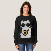 Banjo Player Cat Banjo  Banjoist Banjo Sweatshirt (Vorne ganz)