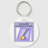 Banjo-Player-Design Schlüsselanhänger (Vorderseite)