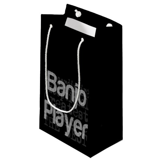 Banjo Player Extraordinator Kleine Geschenktüte (Vorderseite Schrägansicht)