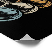 Banjo Player Folk Country Music Retro Banjos Poster (Ecke)