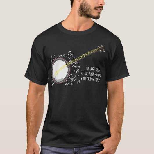 Banjo Player Musiknotens Bluegrass Stringband T-Shirt (Vorderseite)