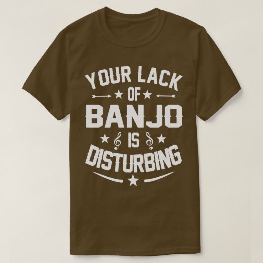 Banjo Player störendes Zitatspenden T-Shirt (Design vorne)