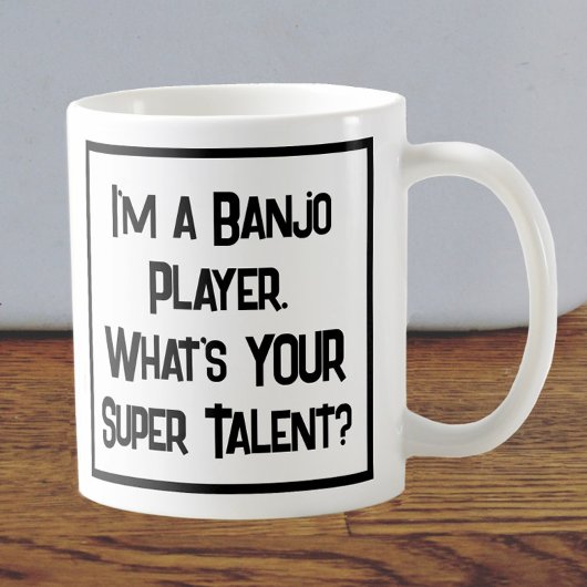 Banjo Player Super Talent. Tasse