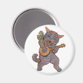 Banjo Playing Cat Magnet (Vorderseite/Rückseite)