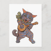 Banjo Playing Cat Postkarte (Vorderseite)