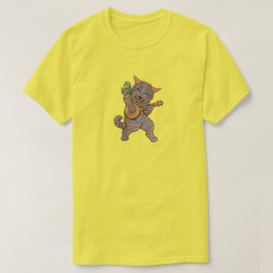 Banjo Playing Cat T-Shirt
