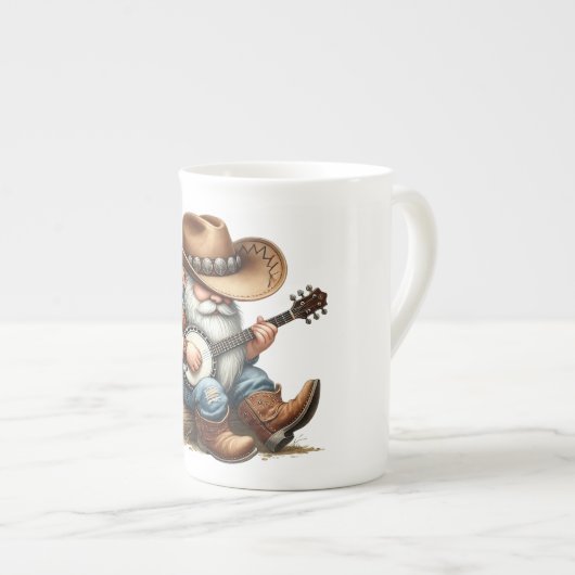 Banjo Playing Cowboy Gnome Tasse (Vorderseite Rechts)