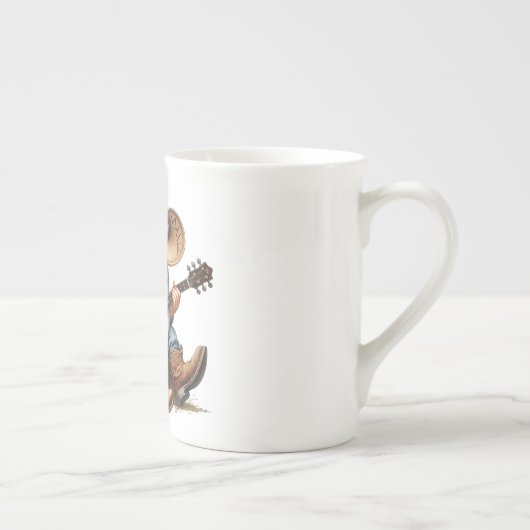 Banjo Playing Cowboy Gnome Tasse (Rechts)