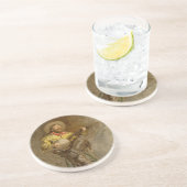 Banjo Playing Ranchero singende Cowboy in Old West Getränkeuntersetzer (Seite)