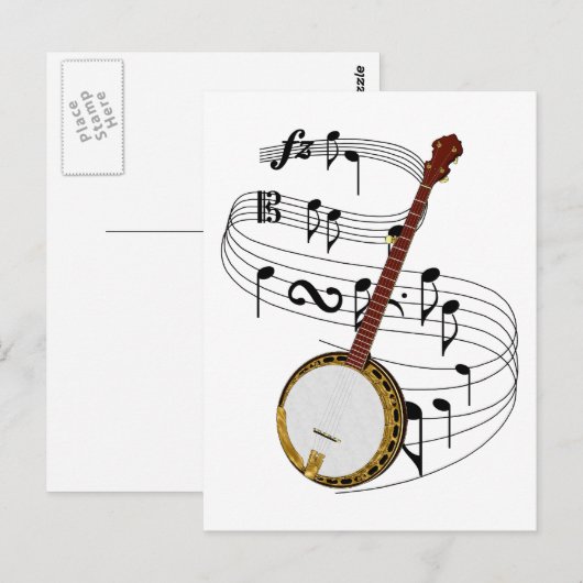 Banjo Postkarte (Vorne/Hinten)