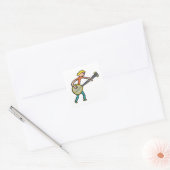 Banjo Quadratischer Aufkleber (Umschlag)