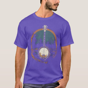 Banjo Retro Bluegrass Vintage abgenutzt Cottageco T-Shirt