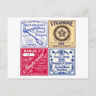 Banjo-Saiten Postkarte