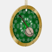 Banjo ~ Silver ~ Green ~ Gold ~ Weihnachten ~ Keramik Ornament (Rechts)