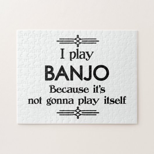Banjo - Spielen Sie sich selbst Funny Deko Music Puzzle (Horizontal)