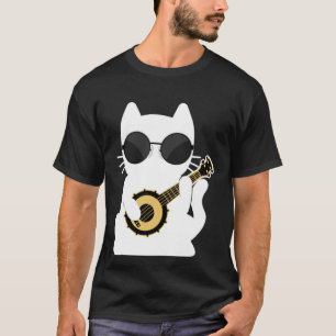Banjo-Spieler Katze Banjo  Banjospieler Banjo T-Shirt