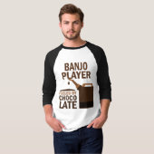 Banjo-Spieler-(lustige) Schokolade T-Shirt (Vorne ganz)