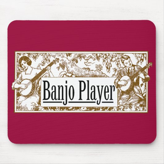 Banjo-Spieler-Mauspad Mousepad (Vorne)