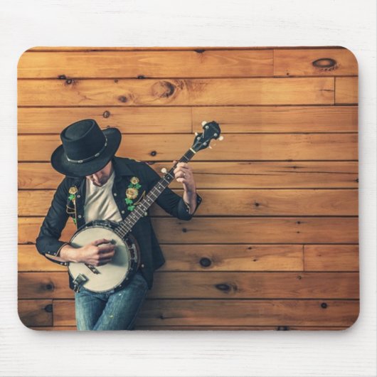 Banjo-Spieler-Mausunterlage Mousepad (Vorne)