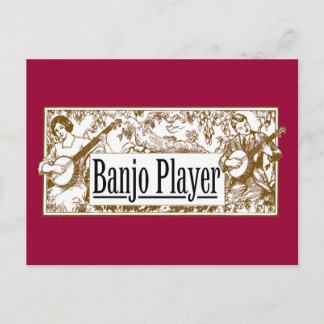 Banjo-Spieler-Postkarte Postkarte