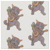 Banjo spielt Katze Stoff (Nahaufnahme)