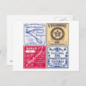 Banjo Strings Postcard Postkarte (Vorne/Hinten)