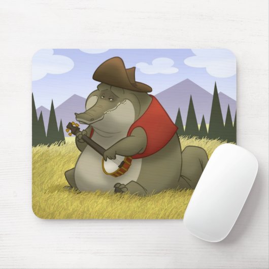 Banjo-Strummin' Alligator Mousepad (Mit Mouse)