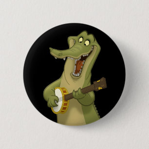 Banjo-Strummin' Alligatorknöpfe Button