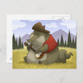 Banjo-Strummin' Alligatorpostkarten Postkarte (Vorne/Hinten)