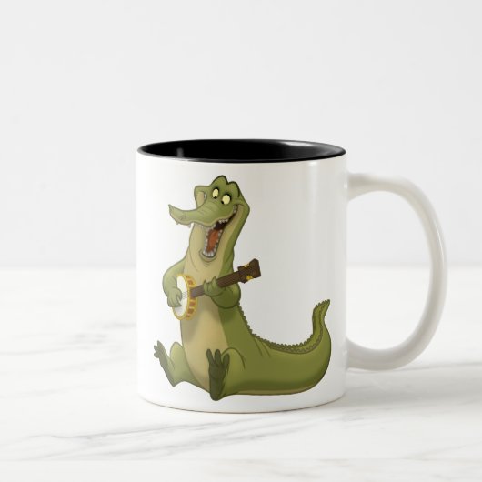 Banjo-Strummin' AlligatorTasse Zweifarbige Tasse (Rechts)