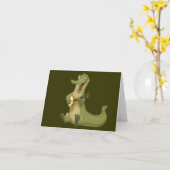 Banjo-Strummin' Gator Note Cards Karte (Gelbe Blume)