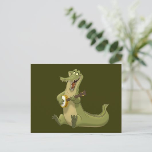 Banjo-Strummin-Gator-Postkarten Postkarte (Stehend Vorderseite)
