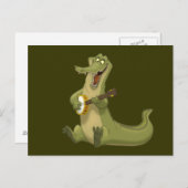 Banjo-Strummin-Gator-Postkarten Postkarte (Vorne/Hinten)