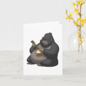 Banjo-Strummin' Gorilla Note Card Karte (Gelbe Blume)