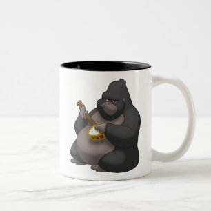 Banjo-Strummin' Gorilla-Tasse Zweifarbige Tasse