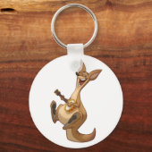 Banjo-Strummin" Kangaroo-Schlüsselanhänger Schlüsselanhänger (Vorderseite)