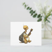 Banjo-Strummin’ Tortoise Postcard Postkarte (Stehend Vorderseite)