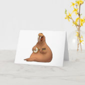 Banjo-Strummin' Walross-Karten Karte (Gelbe Blume)