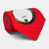 BANJO-TIE-ON GEBÜRSTETE ROTE KIRSCHE KRAWATTE (Gerollt)