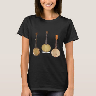 Banjo Trio Stringed Musical Instrument Of The Guit T-Shirt