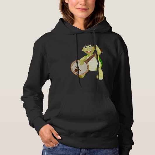 Banjo Turtle Turtle Playing Banjo Hoodie (Vorderseite)