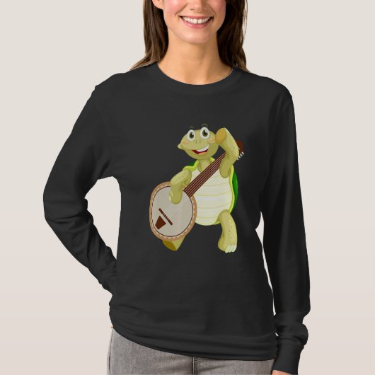 Banjo Turtle Turtle Playing Banjo T-Shirt (Vorderseite)