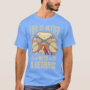 Banjo Vintage Retro Bluegrass-Musik Fans Banjo Pla T-Shirt