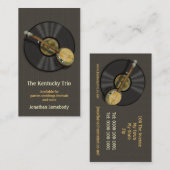 Banjo-Vinylaufzeichnungs-Logo-Visitenkarten Visitenkarte (Vorne/Hinten)