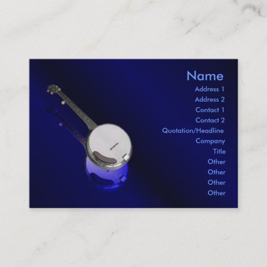 Banjo-Visitenkarte Visitenkarte (Vorderseite)